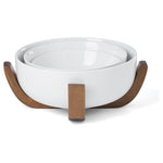 3-Piece 24 Seven Nesting Bowl Set With Wood Stand