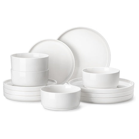 12-Piece Malacasa Porcelain Dinnerware Set