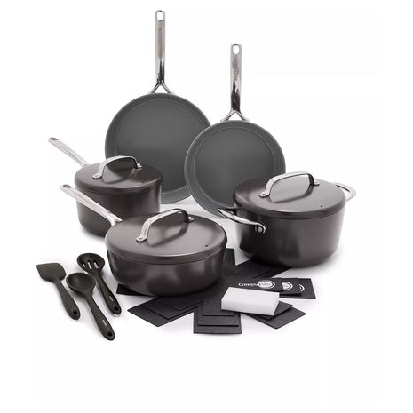 15-Piece Set GreenPan GP5 Hard Anodized Healthy Ceramic Nonstick