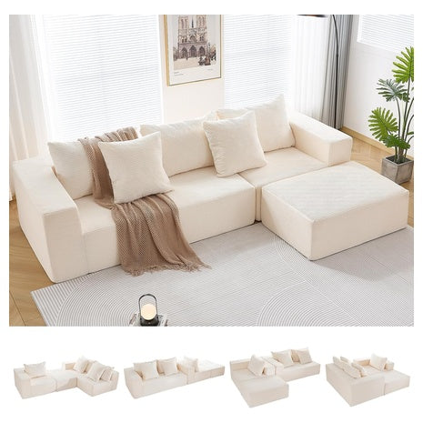 INGEROOM 108" Cloud Sectional Couch With L-Shape Chaise