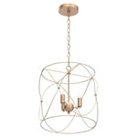 13"L X 13" W X 14" H Classy Leaves Gold Pendant Lighting Chandelier