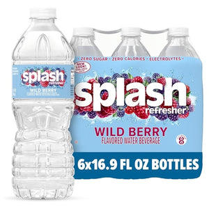 6 Bottles Splash Refresher Flavored Water (Wild Berry)