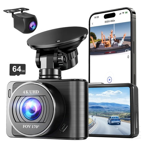 4K/1080p Front & Rear Dash Camera