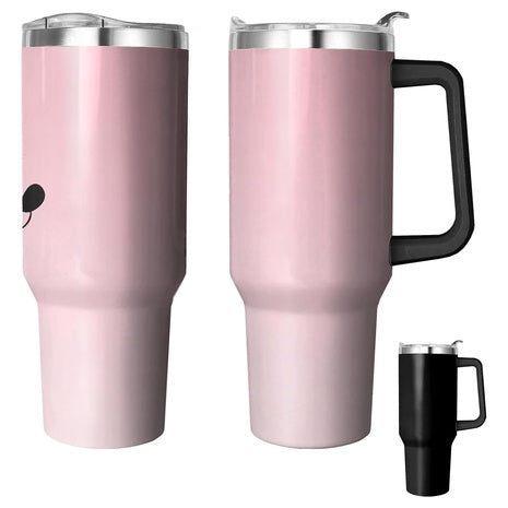 40oz Stainless Steel Tumbler With Handle and Straw