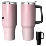 40oz Stainless Steel Tumbler With Handle and Straw