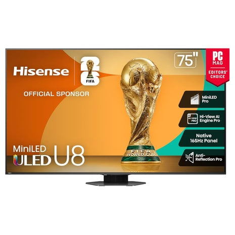 75" Hisense Class U8 Mini-LED ULED 4K UHD Google Smart TV
