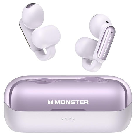 Monster Open-Ear Bluetooth Earbuds (Purple)