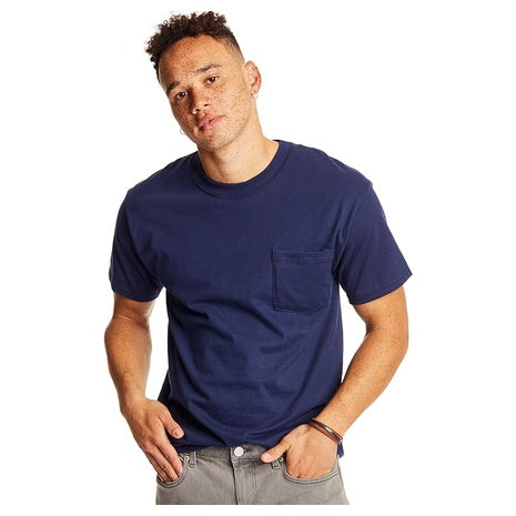 2 Hanes Men’s Heavyweight Pocket T-Shirts