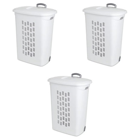 3 Sterilite Ultra Wheeled Hampers