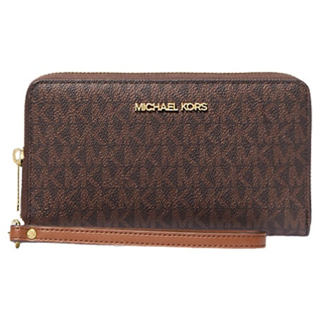 Michael Kors Women's Jet Set Signature Logo Smartphone Wristlet