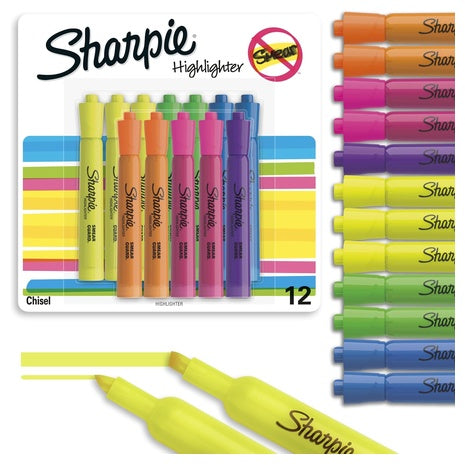 12 Sharpie Tank Highlighters