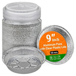 50-Pack 9” Aluminum Pans with Lids