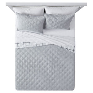 Plaid Microfiber Quilt (2 Colors, Full/Queen/King)