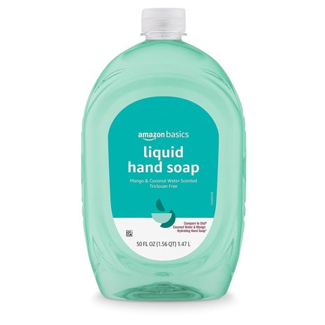 50oz Amazon Basics Mango and Coconut Water Liquid Hand Soap Refill