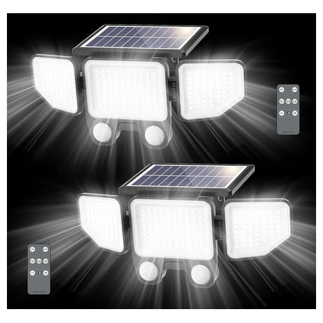 2 Solar Motion Sensor Flood Lights