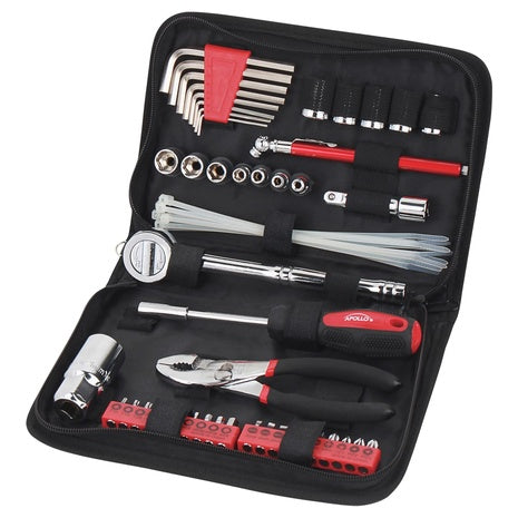 56-Piece Apollo Compact SAE Auto Tool Set In Zippered Case