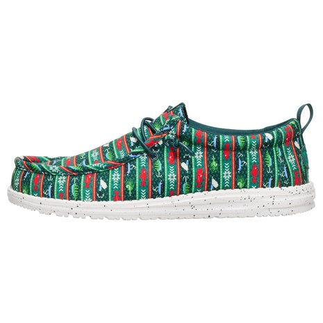 HEYDUDE Men's Wally Fishmas Sweater Loafers