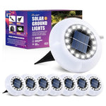 8-Pack Solar Inground Pathway Lights