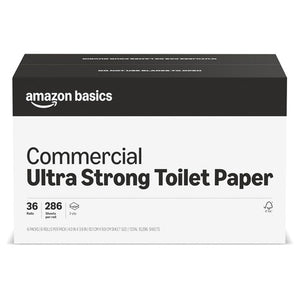 36 Rolls Amazon Basics 2-Ply White Ultra Strong Toilet Paper