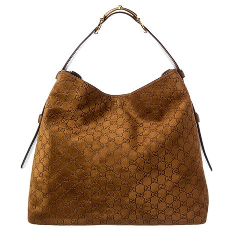 Gucci Women's Beatrix Large GG Suede & Leather Tote