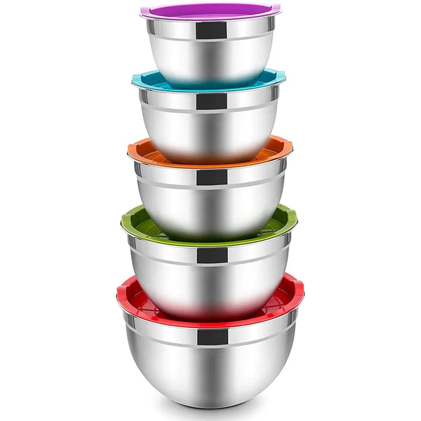 5 Mixing Bowls with Lids Set (5 Styles)