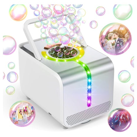 20,000+ Bubbles/Minute Bubble Machine with LED Lights