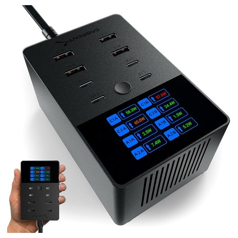 Sabrent Voltik 252W 8-Port Charging Station with LCD Display