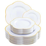 100 Heavy Duty White Plastic Plates