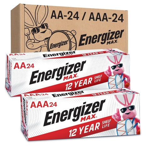 48 Energizer AA + 48 AAA Batteries
