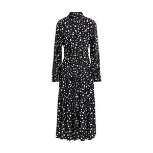 DVF Polka-Dot Crepe De Chine Midi Dress