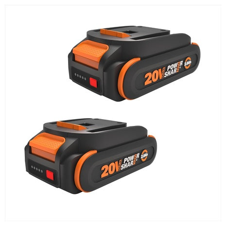 2-Pack WORX 20V 2.0Ah PowerShare Battery