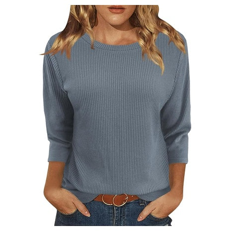 Women's 3/4 Sleeve Crew Neck T-Shirt (8 Colors)