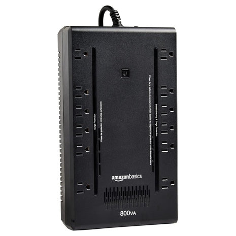 Amazon Basics 800VA UPS Battery Backup & Surge Protector with 12 Outlets