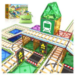 24-Piece Magnetic Tiles Railroad Toppers Set