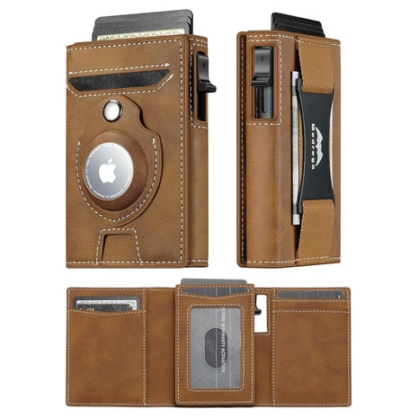RFID Leather Pop Up AirTag Wallet (4 Styles)