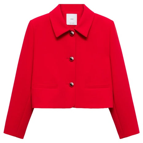 Women's Buttoned Cropped Jacket