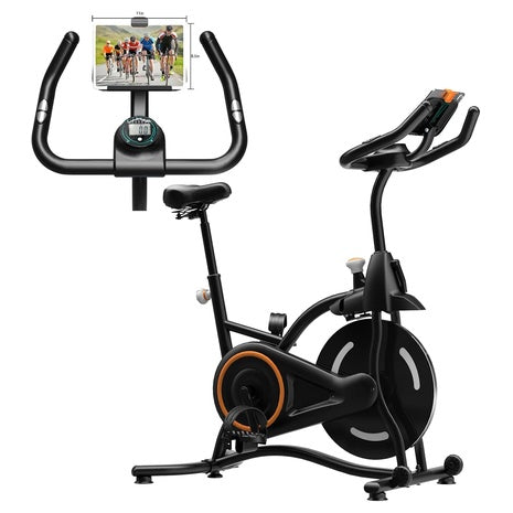 Indoor Exercise Bike with Tablet Mount & Heart Rate Sensor