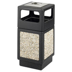 Safco 30-Gallon Weather-Resistant Trash Can with Ashtray