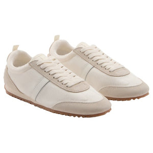 Canvas Sneakers With Leather Panels