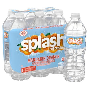 6 Bottles Splash Refresher Flavored Water (Mandarin Orange)