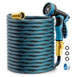 100ft Water Garden Hose With 10-Function Spray Nozzle
