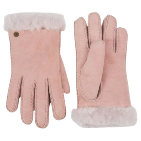 UGG Women's Shearling Trim Leather Gloves