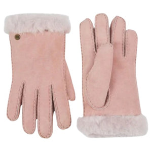 UGG Women's Shearling Trim Leather Gloves