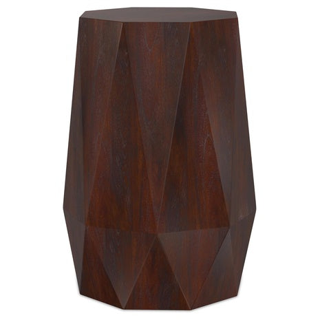 15" Wide Solid Acacia Wood Octagon Accent Table