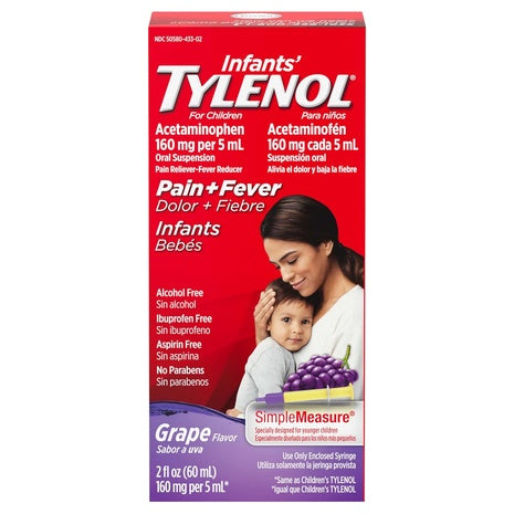 Infants Tylenol Pain + Fever Oral Suspension (2 oz)