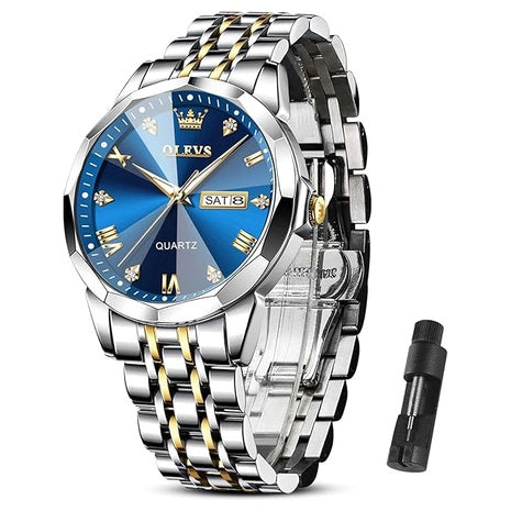 OLEVS Men's Stainless Steel Dress Watch With Date