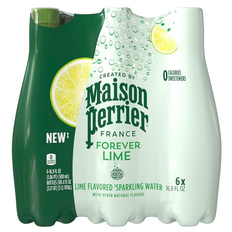 6 Bottles Maison Perrier Lime Flavored Sparkling Water