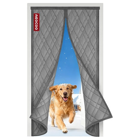 36" X 80" Magnetic Insulated Thermal Door Curtain