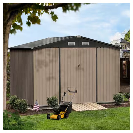 Sizzim 10Ft W X 8Ft D Metal Storage Shed