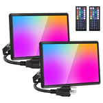 2-Pack 25W DIY Color Changing RGB LED Flood Light With Remote